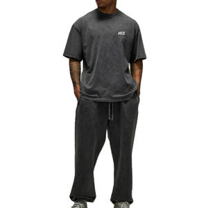 T-shirt pour homme style hip-hop délavé vintage, sérigraphié, grammage du tissu personnalisé, logo sur mesure, coupe ample, production OEM en gros - Product Image 3