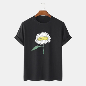 ODM High Quality 100% Cotton Solid Color Crew Neck Regular Fit Custom Printed Fitness Men's T-Shirt - Product Image 2