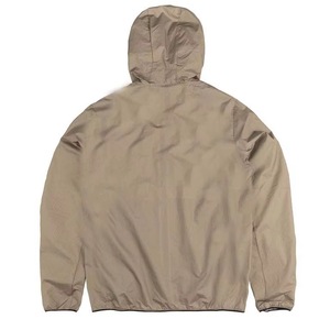 Veste coupe-vent à capuche pour homme, couleur unie, décontractée, pour l'extérieur, printemps, coupe régulière, en polyester, fermeture éclair - Product Image 2