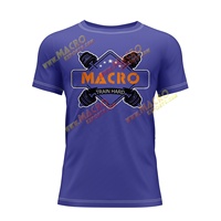 T-shirt de sport personnalisé en tissu tissé, motif crâne mordant haltères, pour haltérophiles, powerlifters, passionnés de fitness, 96% coton, 4% élasthanne, respirant