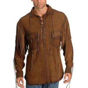 Wholesale Custom Denim Jean Print <b>Leather</b> <b>Jacket</b> for Men Casual Style Solid Color Cowboy <b>Winter</b> Breathable Turn-down Collar - Product Image 6