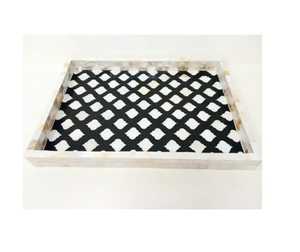 New Design Resin & MOP Inlay Serving & <b>Storage</b> <b>Trays</b> For Weddings Ramadan Eid Festive Rectangular Serving Platters For Tabletop - Product Image 2