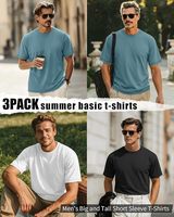 Nouveau style T-shirt en toile pour homme 100 % coton, col rond, manches courtes, style preppy, couleur unie, séchage rapide, respirant, écologique, coupe ample