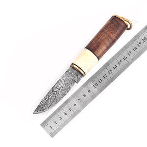 Cuchillo Puukko Hecho a Mano con Mango de Madera Multicolor, Hoja Fija de Acero Inoxidable para Caza, Bushcraft, Camping, Supervivencia al Aire Libre, DIY, OEM - Product Image 6