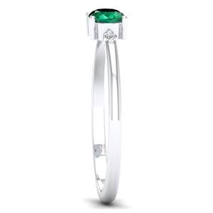 REYES Original Design Oval Cut 0.75 Carat Emerald Gemstone <b>Rings</b> in 925 Sterling Silver GRA Certified Moissanite Jewelry - Product Image 3