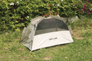 CAMPTOWN Tienda de campaña Oxford para mascotas - Refugio ligero e impermeable para perros de cuatro estaciones, casa portátil para mascotas de varios tamaños, malla beige para camping - Product Image 3