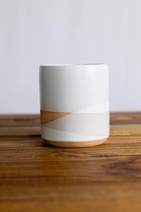 Modern Ceramic Utensil Holder Dual Tone Matte Glaze Compact Design High <b>Fired</b> Durable Kitchen Countertop Storage Organizer - Product Image 5