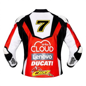 Chaqueta de Carreras Chaz Davies WSBK Rucati Personalizada de Cuero de Canguro MotoCP con Certificación CE, Chaqueta Profesional para Hombre - Product Image 2