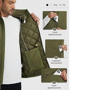 custom puffer vest warm quilted equestrian <b>gilets</b> casual winter outerwear clothes padded waistcoat men's <b>softshell</b> vests - Product Image 5