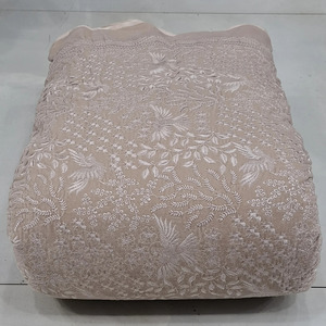Indian Embroidered Velvet Fabric Velvet Lace African Velvet Sequins Lace Fabrics for Abaya Kaftan Evening Gown Wholesale Exports - Product Image 2