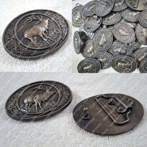 Hebilla de cinturón tradicional bávara Tiger Touch con diseño de ciervo, fundición a presión de estaño TT-7925 - Product Image 5