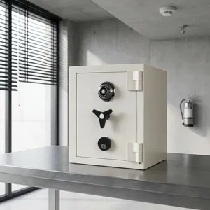 Coffre-fort ignifuge pour bureau à domicile et SOHO, en acier, taille moyenne, pour documents, avec boulons de verrouillage robustes AX-081 - Product Image 1
