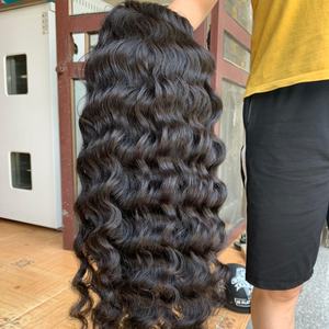 VENTE FLASH Cheveux humains bruts Bouclés à l'eau Bouclés profonds 3C pour cheveux vietnamiens ondulés Texture personnalisée Couleur naturelle Non-Remy Pur Non - Product Image 2