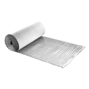 Rotolo di Isolamento Riflettente in Alluminio Bianco PE da 6mm, 48 x 100 Piedi per Tetti - Barriera Radiante a Doppio Strato con Bolle d'Aria - Product Image 1
