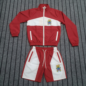 Conjunto de Dos Piezas de Chaqueta y Pantalones Cortos Deportivos de Nailon para Hombre, Impermeables y Resistentes al Viento, Ligeros, Transpirables, con Cierre, para Verano - Product Image 2