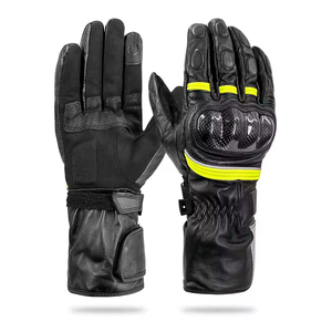 Guantes Profesionales de Motociclismo para Invierno, Negros, de Nailon, Medios Dedos, Compatibles con Pantalla Táctil, Impermeables, Autocalentables y Transpirables - Product Image 1