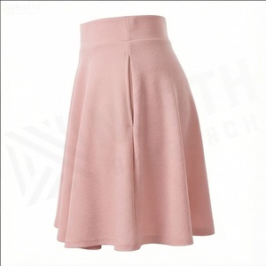 Women High Waist A-Line <b>Mini</b> Skirt Solid Color Pleated Soft Polyester Skirt All Seasons Wear - Product Image 3