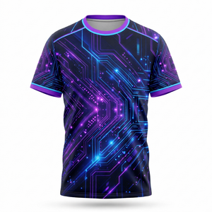 Unisex Custom Sublimation Front Jersey T-Shirt 220 Grams Breathable Quick Dry Polyester Sporty Athletic Sports Training Wear - Product Image 1