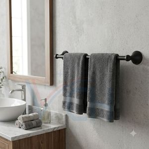 Juego de Accesorios de Baño de 4 Piezas en Negro Mate, Directo de Fábrica, Moderno, de Aleación de Zinc, Kit de Accesorios para Toallero, para Cocina y Sala de Estar - Product Image 5