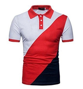 Camisa de Manga Corta Azul Claro para Hombre, Color Sólido, Algodón, Informal, con Botones, Corte Regular, Transpirable, Tejido de Punto, 220g, Teñido Liso en la Parte Delantera - Product Image 1