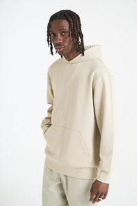 Sweat à capuche personnalisé pour homme, 100 % coton, coupe ample oversize, broderie 3D, poche, 430g, anti-plis, respirant, style streetwear - Product Image 3