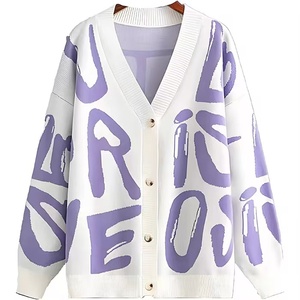<b>Women's</b> Casual All Seasons Knitted Woven Polyester/Cotton V-neck Raglan Sleeve Cardigan Pocket Sweater <b>Jacket</b> Breathable - Product Image 5
