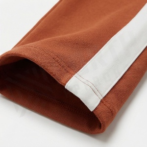 Ensemble de survêtement unisexe marron à capuche, couleur unie, en coton, sweat-shirt et pantalon décontractés, longueur intégrale, avec cordon de serrage, pour l'automne - Product Image 6