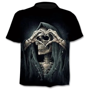 Camisetas Divertidas con Estampado de Calaveras en 3D, Camisetas Gráficas Novedosas de Verano, Camisetas con Estampado de Calaveras a la Moda para Hombre - Product Image 3