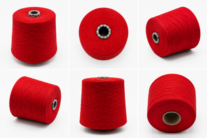 Hilo Melange de Primera Calidad, 100% Algodón, Ecológico, Técnica OE, para Tejer y Coser, Color Rojo, para Todo Tipo de Proyectos - Product Image 5