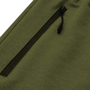 Shorts de sport pour hommes à taille haute, couleur unie, avec cordon de serrage, poche zippée, séchage rapide, en spandex et nylon, shorts décontractés - Product Image 5