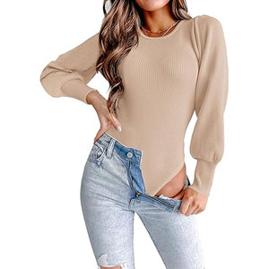 High Quality Women One Piece <b>Bodysuit</b> Eco Friendly Tummy Control Short Sleeve Square Neck Skinny Summer Women <b>Bodysuit</b> - Product Image 5
