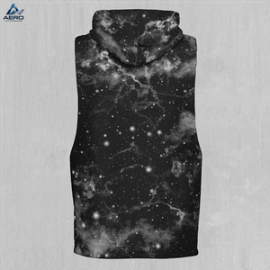 Sudadera con Capucha para Hombre con Estampado de Galaxia Cósmica, Servicio OEM ODM de la Más Alta Calidad 2026, Negra, Transpirable, Suave al Tacto, Sin Mangas, con Diseño Personalizado - Product Image 4