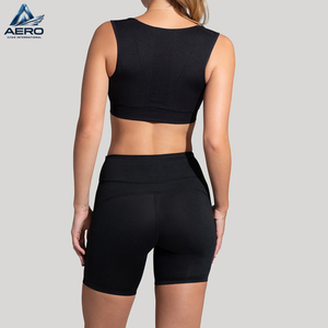 Conjunto de Yoga Elástico para Mujer: Shorts de Cintura Alta y Sujetador Deportivo de Soporte, Ropa Deportiva para Gimnasio, Fitness y Entrenamiento Diario - Product Image 2
