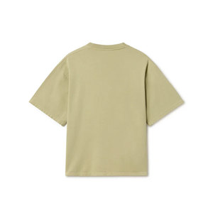 เสื้อยืดผู้ชายทรงบ็อกซี่ ผ้าคอตตอนหนานุ่ม ทรงหลวม ไหล่ตก สีพื้น เรียบง่าย สไตล์สตรีทแวร์ - Product Image 2