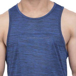 Custom Solid Blue Color <b>Men's</b> Gym Activewear Casual Cotton Vests for Workout Sport Wear Tank <b>Top</b> For <b>Men</b> - Product Image 6