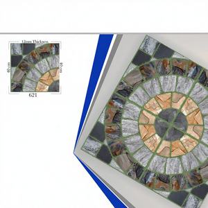 กระเบื้องพอร์ซเลนกันลื่นแบบเต็มแผ่น Vistaar ขนาด 400x400 มม. - กระเบื้องปูพื้นห้องน้ำสำหรับภายนอกอาคาร ลายนูนแบบชนบท ทนทาน - Product Image 1