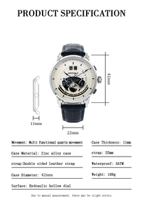 Reloj de Hombre de Lujo, Automático, Mecánico, Esqueleto, Resistente al Agua, MOQ Bajo - Product Image 6