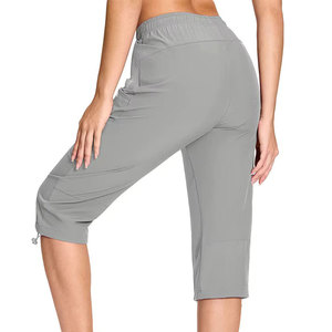 Custom Made Product Women's Capri Pant Lightweight Breathable Stretchy Waistband Washable Women's <b>Trouser</b> Custom Printing - Product Image 2