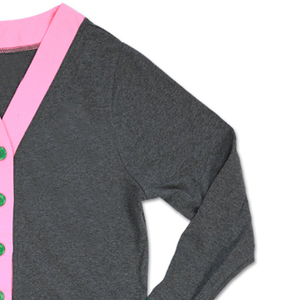 Custom Slim Fit Knitted Appliques <b>Cardigan</b> <b>Sweater</b> Women Casual Style Front Logo University College Sorority Fraternity Winter - Product Image 4