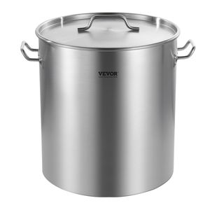 Large 54L Stainless Steel Stockpot Heavy Duty Commercial Grade Soup & Stock <b>Cookware</b> with Lid Handle and Sauce Pot Basket - Product Image 1