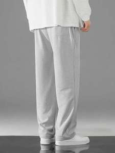 <b>Men's</b> Canvas Lightweight Gradient Color Waterproof Sweatpants Drawstring Closure Elastic Waist Side Pockets Casual Joggers <b>Red</b> - Product Image 6