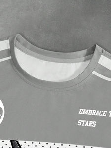 T-shirts amples pour hommes en coton épais de haute qualité, col rond, personnalisables, vente en gros, tailles plus, OEM - Product Image 3