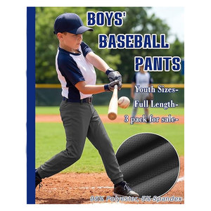 Boys <b>Baseball</b> Pants Youth Softball Pants with Pockets Kids Fast Pitch <b>Baseball</b> Practice Trousers Durable Athletic Sports Uniform - Product Image 3