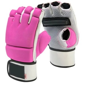 Guantes de MMA Rosados Premium, Transpirables, de Malla, para Grappling, Profesionales, para Artes Marciales, Sparring, Entrenamiento de Boxeo, con Palma Abierta - Product Image 1