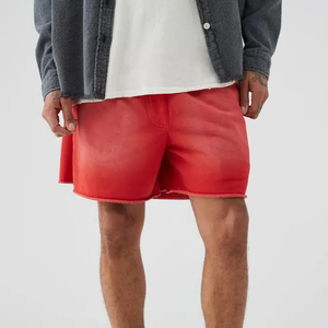 Vêtements pour hommes - Vente flash : Shorts en polaire pour hommes, édition 2026, personnalisables avec votre logo, couleur unie, effet délavé - Product Image 3