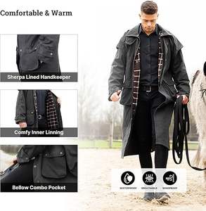 Impermeable para montar a caballo, de PU, con capucha, para hombre, muy vendido. - Product Image 4