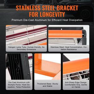 Lámpara de Curado Infrarrojo de 3300W con Temporizador de 1-60 Minutos, Calentamiento Automático, Soporte para Luz de Coche, Área de Secado de 8.61 Pies Cuadrados para Secado por Pulverización - Product Image 5