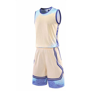 Ensemble d'uniformes de basket-ball classiques pour équipe avec logo personnalisé |   Conception sans manches respirante |   Talent Sports 100% Polyester Premium Été - Product Image 1