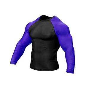 Wholesale Sublimation Printed Mma Rash Guard for Men Men's Short <b>Sleeve</b> Compression Rashguard Bjj with side panels - Product Image 5