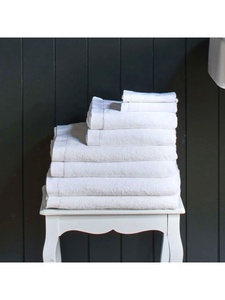 Serviette de toilette en coton de haute qualité, taille personnalisée, vente en gros, blanche, 50*80cm, pour hôtel, spa et salon - Product Image 3